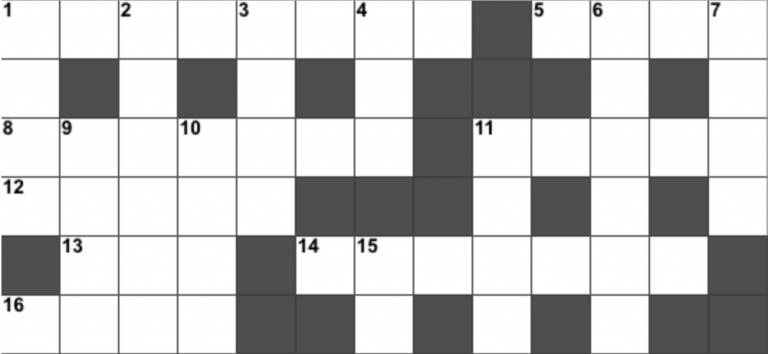 A crossword puzzle