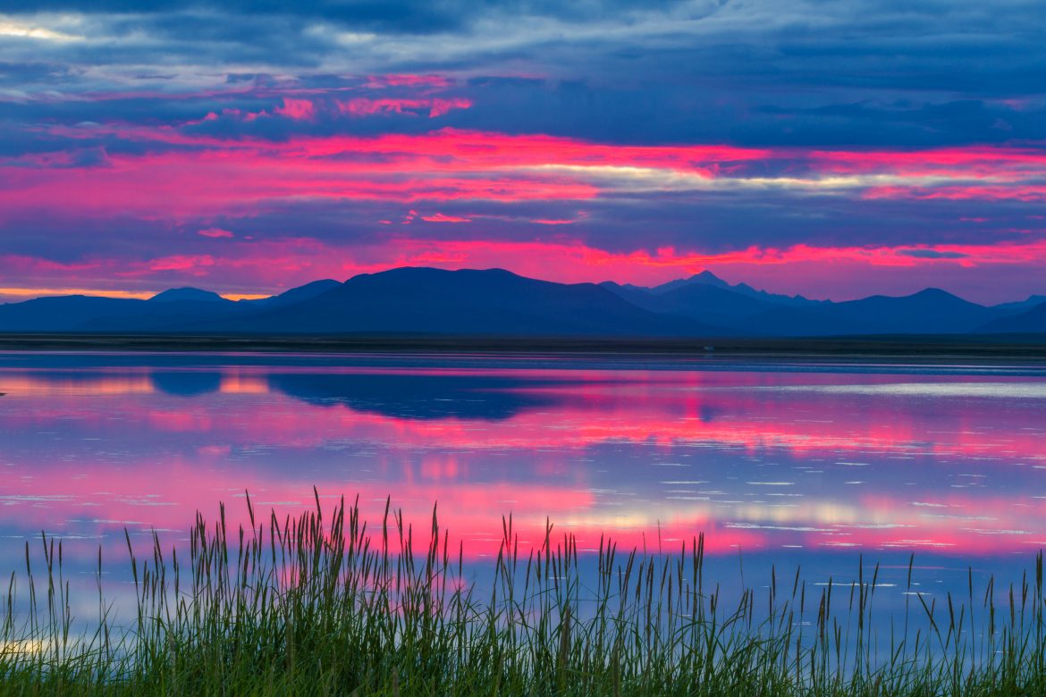 1 AM sunset over Safety Sound, Seward Peninsula