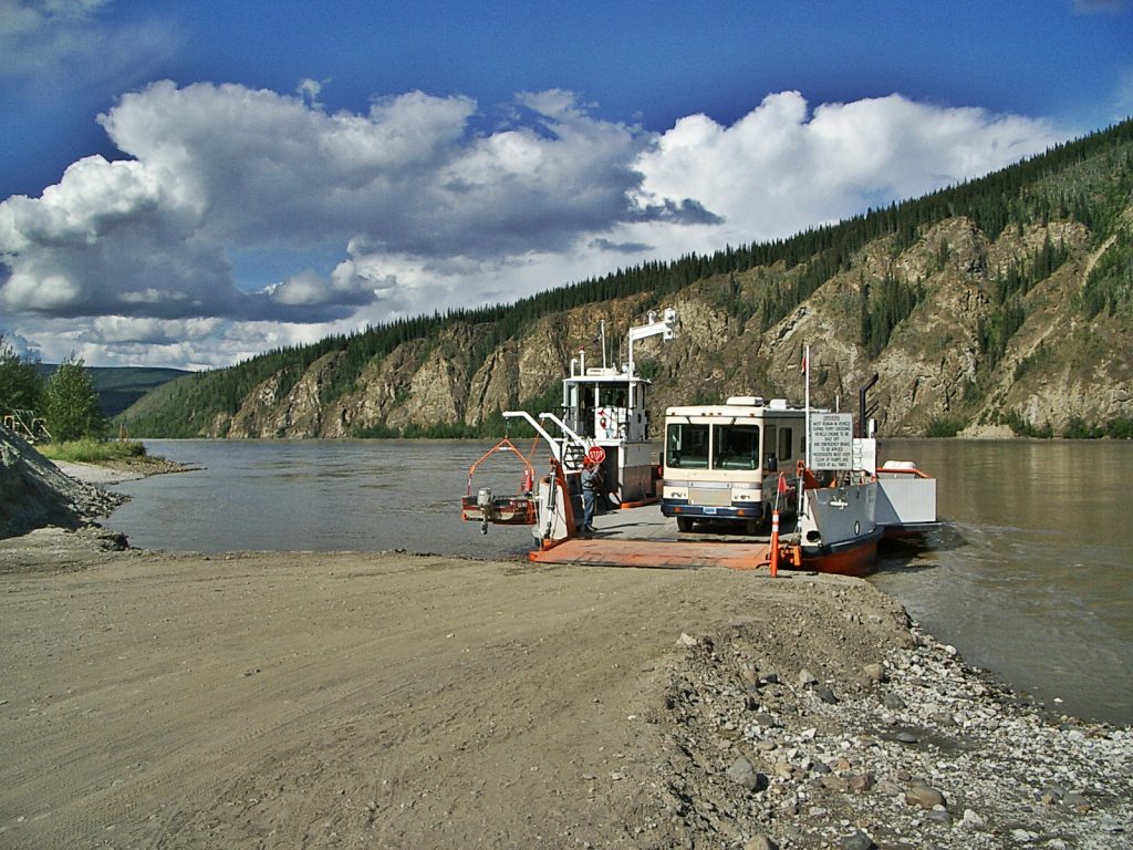 Ferry from Dawson city across Yukon River