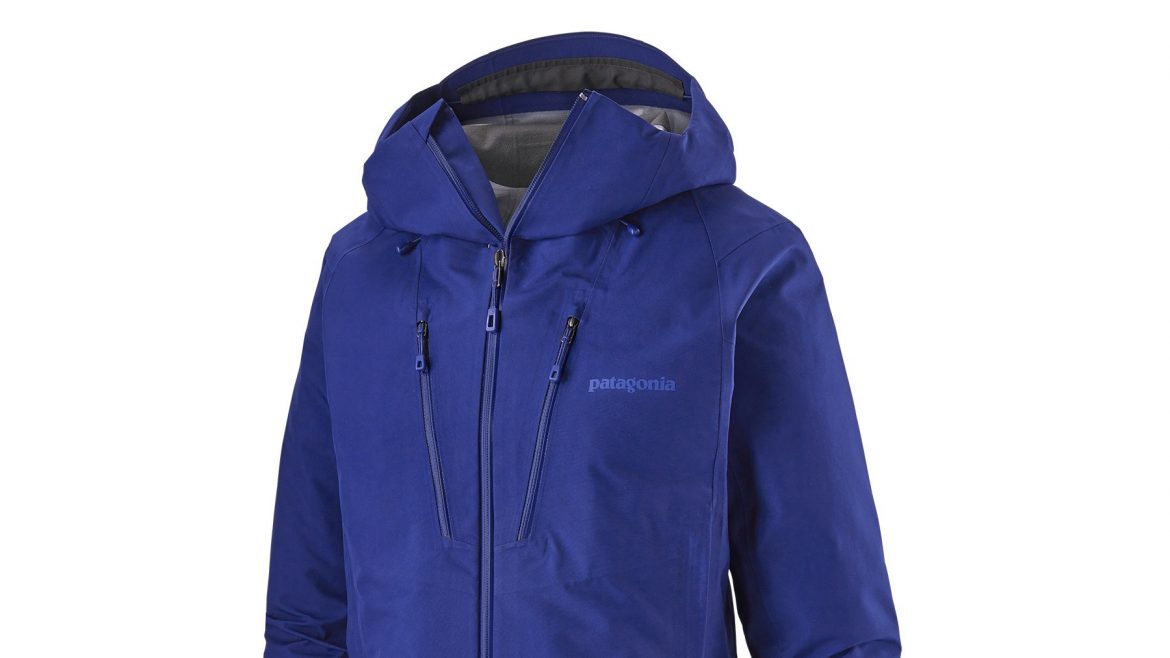 Blue rain jacket