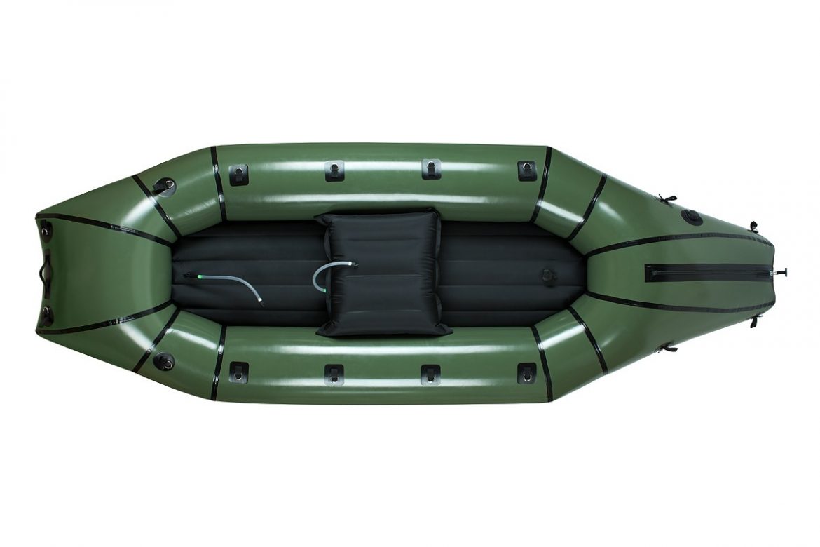 A green Forager packraft