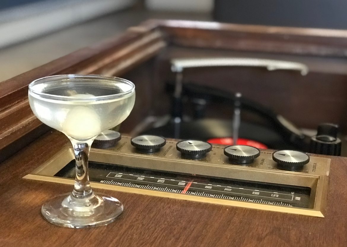 Martini with an olive