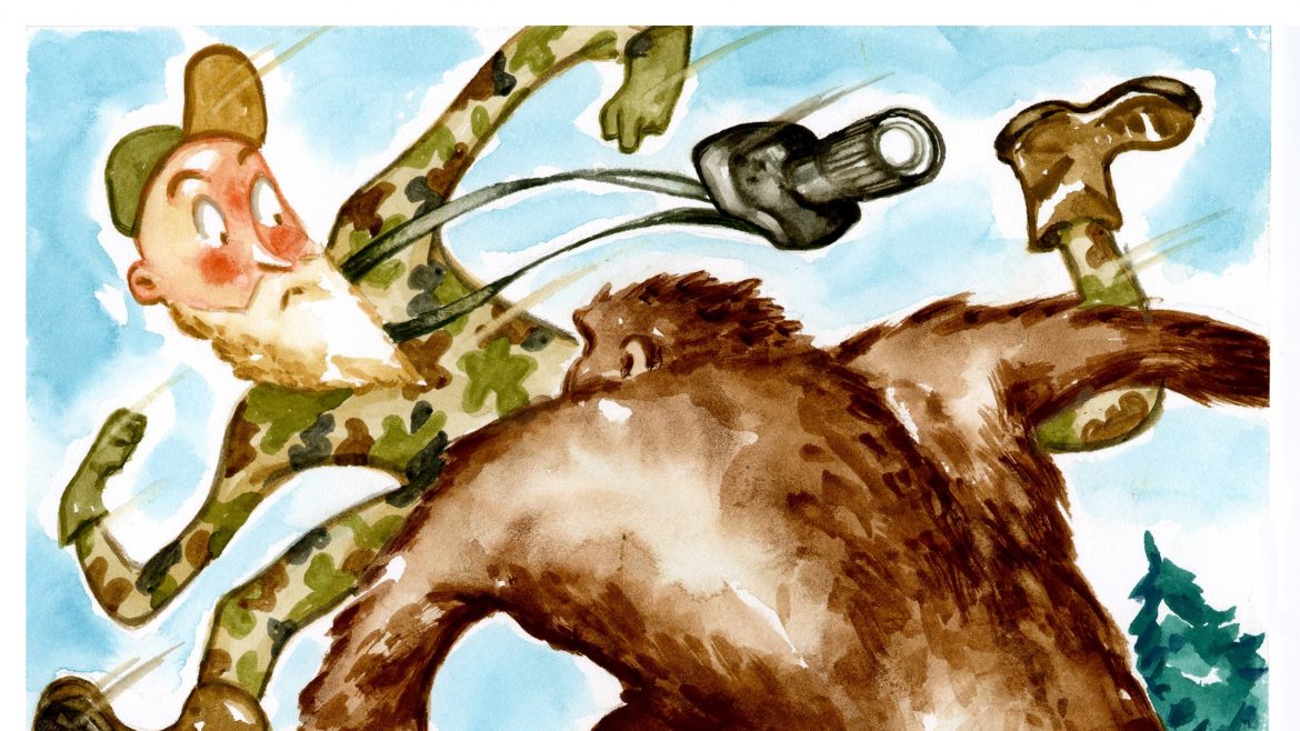 photographer defending against sasquatch
