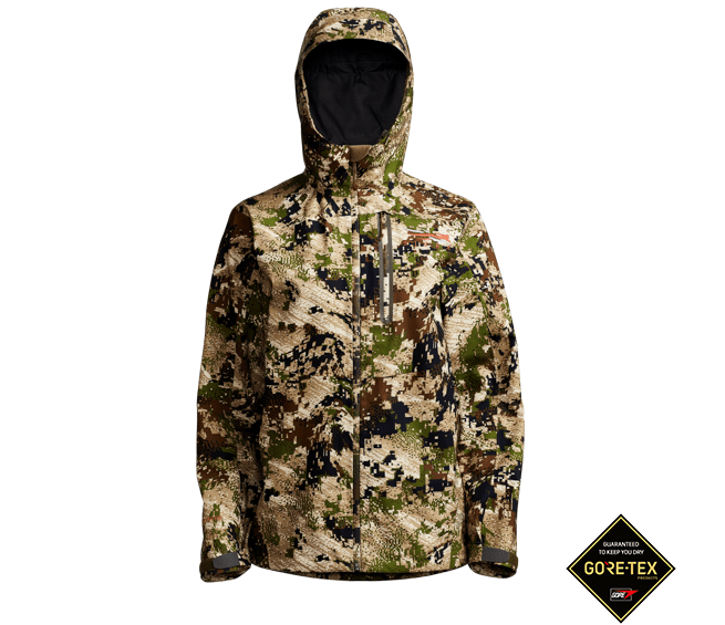 Camouflage rain jacket