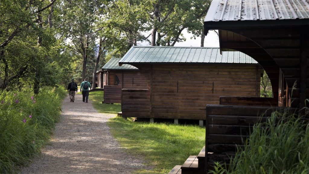 Wooden lodge buildings