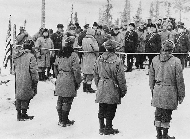Opening ceremonies of the Alcan Highway at Soldiers' Summit.